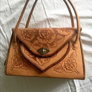 Vintage Mexican Leather Handbag